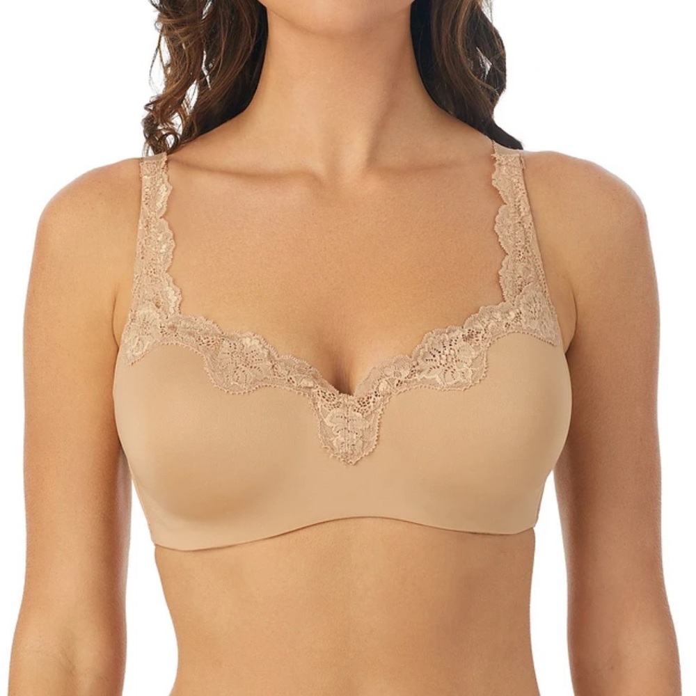 Le Mystere Lace Trimmed Beige Bra DreamTisha size 36C